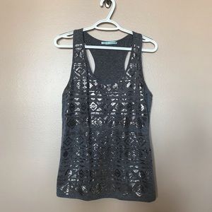 Gray Maurices tank with silver detailing